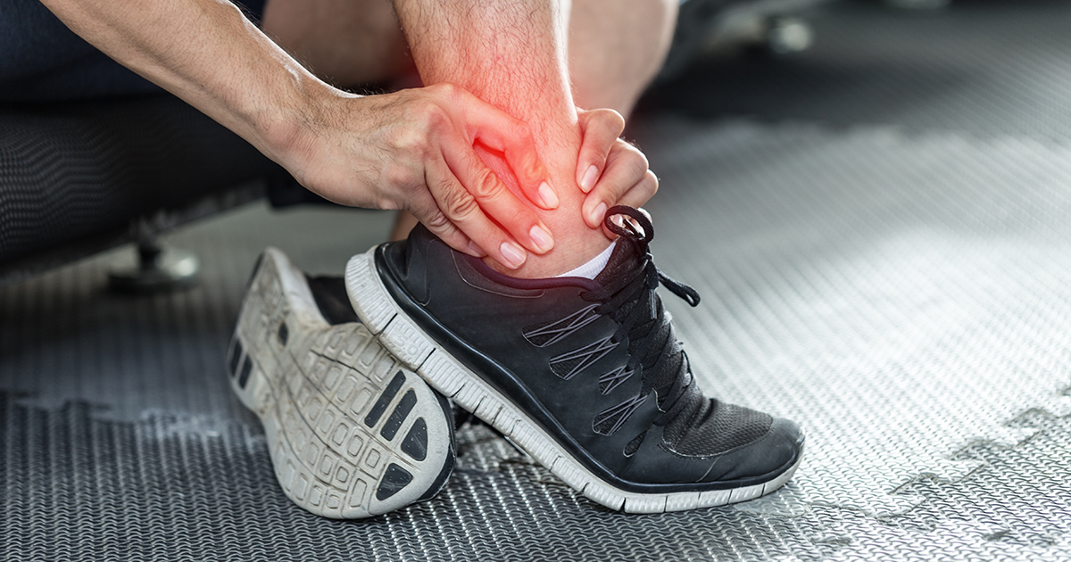 Runner experiencing ankle pain