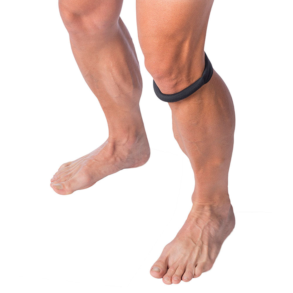 Cho-Pat Original Knee Strap worn below the kneecap during movement