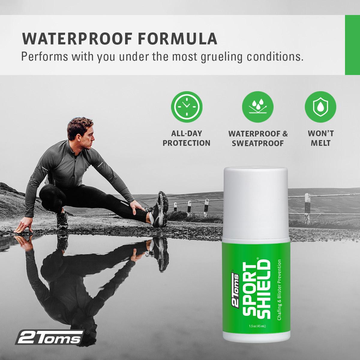 Runner in wet area, with waterproof and sweatproof formula, all day protection