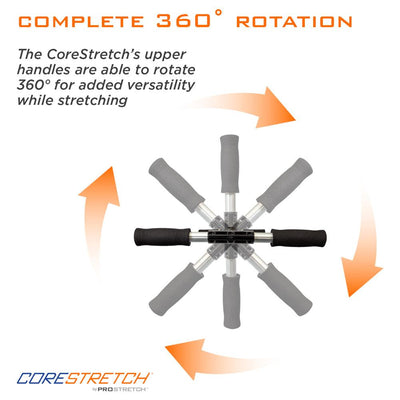 Complete 360 degree rotation, the CoreStretch by ProStretch features full 360 degree rotation on the upper handles
