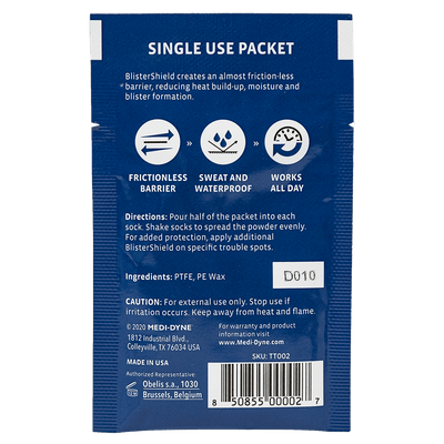 2Toms® BlisterShield® Blister Prevention Packets, 6-Pack - Medi-Dyne Healthcare Products