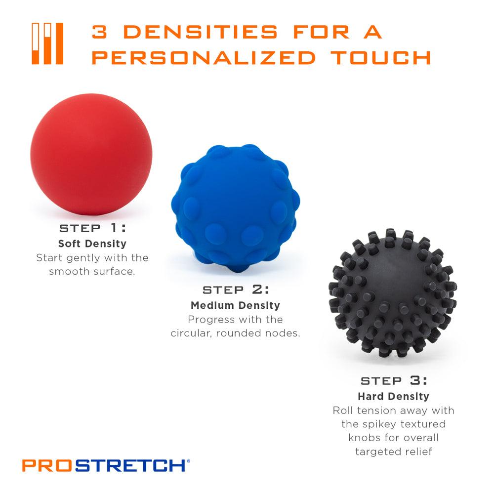 Trio massage balls densities