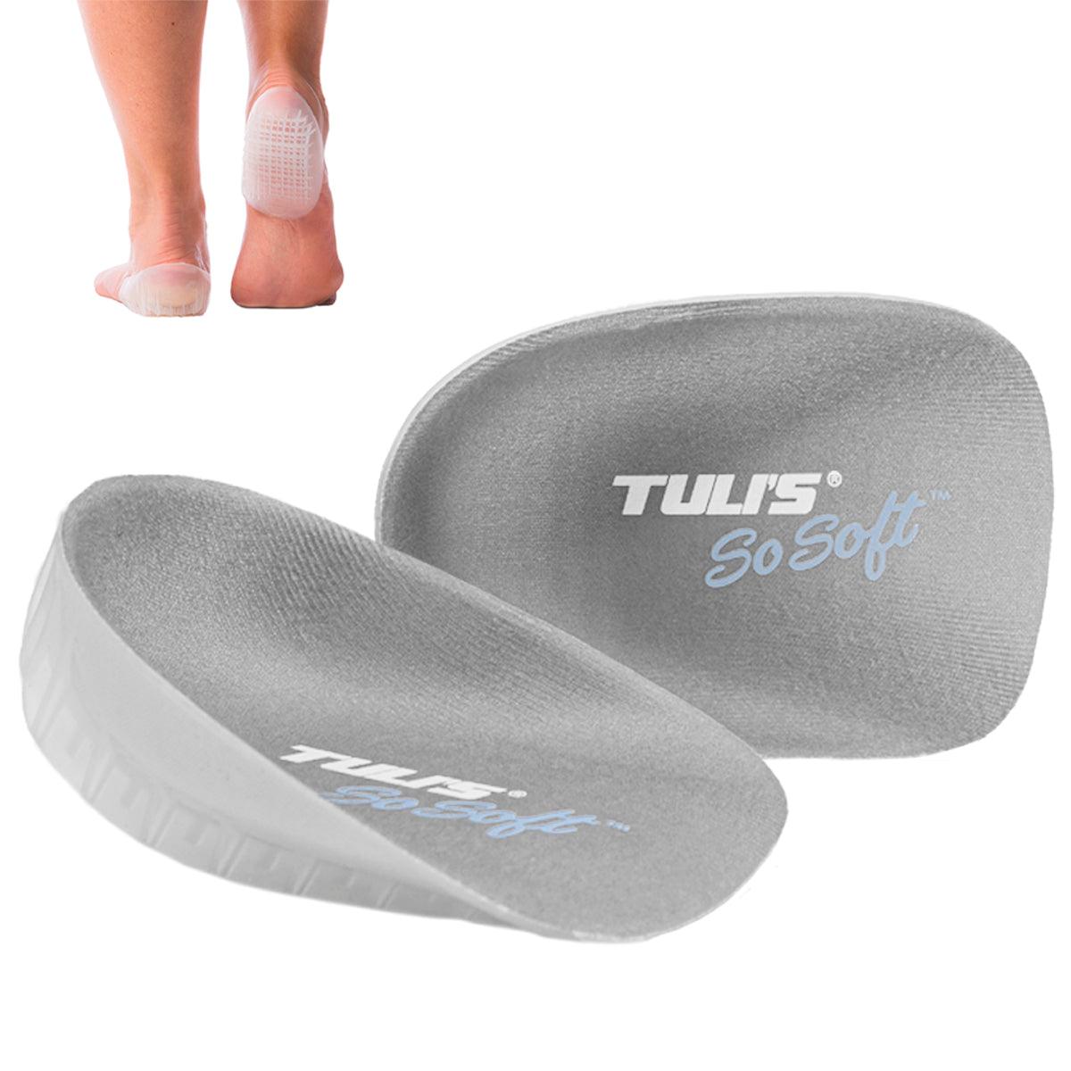 Tuli’s So Soft heel cups designed for lightweight heel cushioning and everyday comfort.