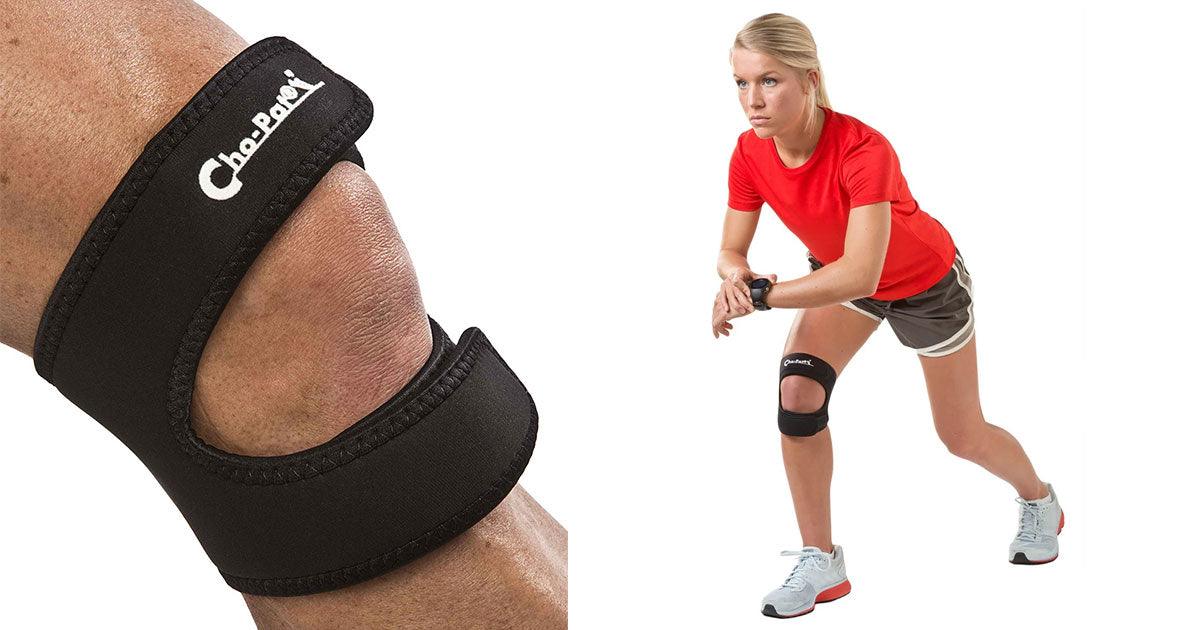 Knee Brace Compression Sleeve with Strap for Best Support & Pain