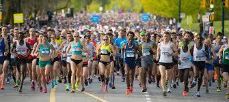 Runners running race