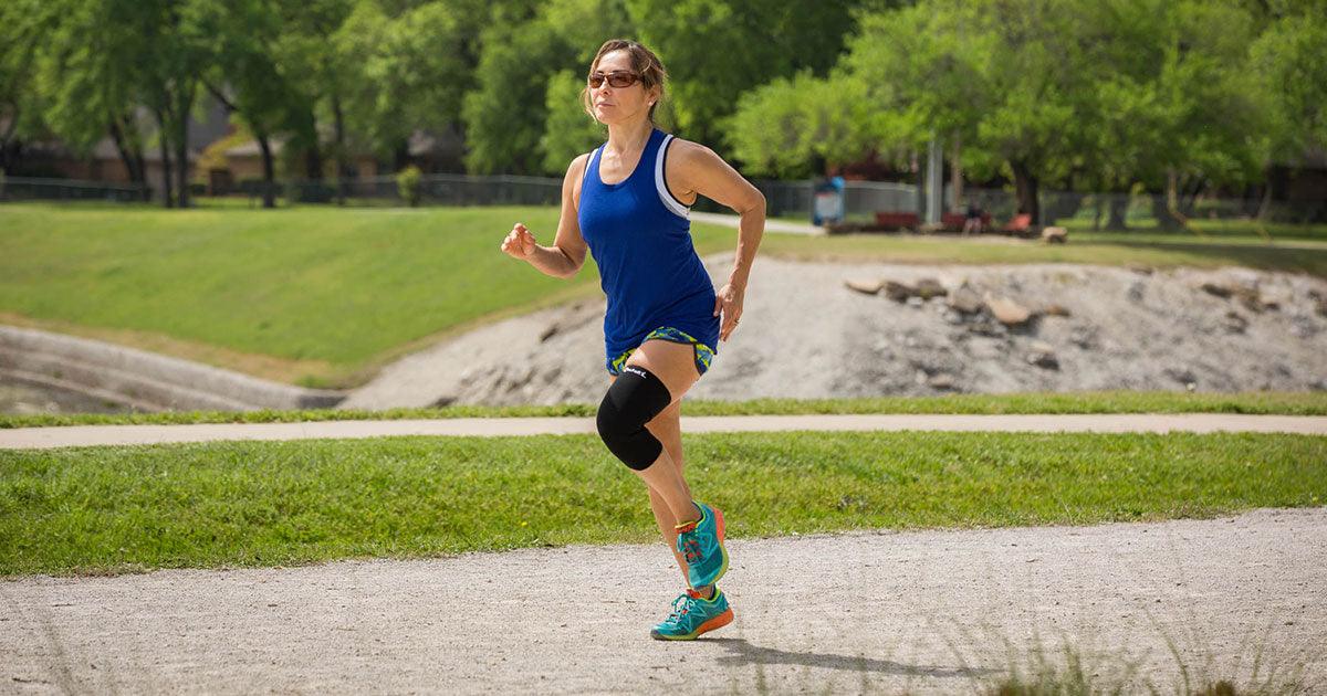 women running at the park