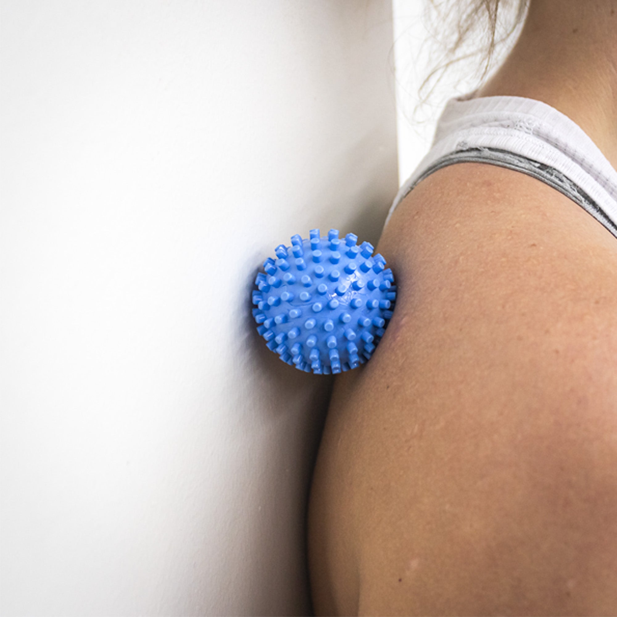 Massaging Back with Footy Massage Ball