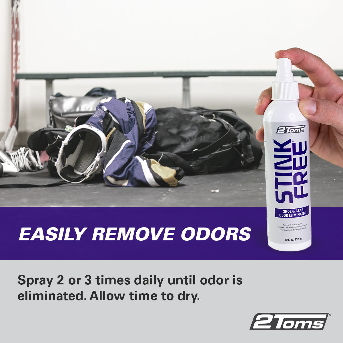 2Toms® StinkFree® Shoe & Gear Odor Remover - Medi-Dyne Healthcare Products