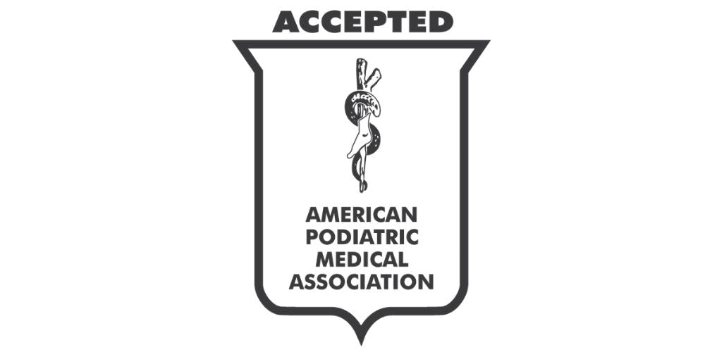 American Podiatric Medical Association accepted seal for promoting good foot health.