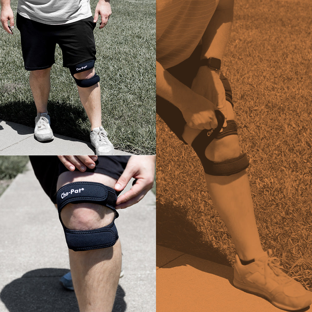 Putting on the Cho-Pat Dual Action Knee Strap