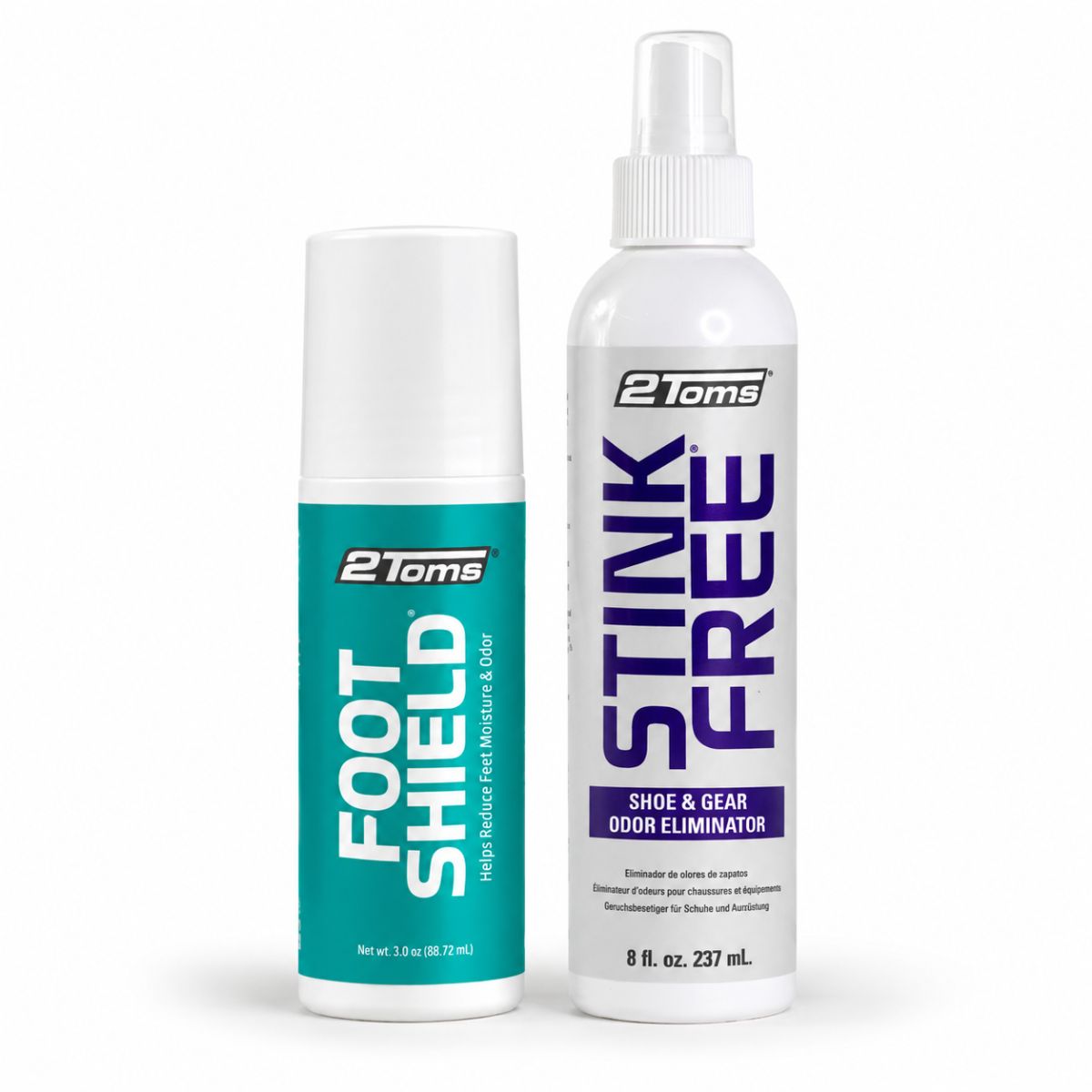 2Toms Fresh Feet & Shoes Bundle with FootShield and StinkFree Shoe & Gear Odor Remover
