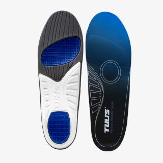 Tuli’s Plantar Fasciitis insoles showing arch support and heel cushioning design.