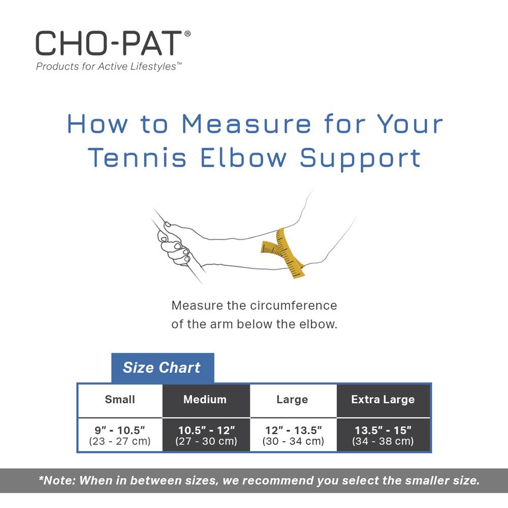 How to measure for your tennis elbow support; measure the circumference of the arm below the elbow.