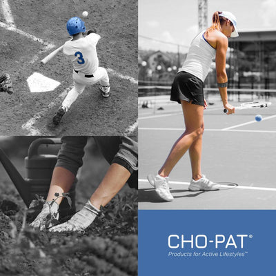 The Cho-Pat Tennis elbow support can be used for more than just tennis; like baseball and gardening!