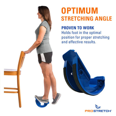 ProStretch The Original Calf and Foot Stretcher has an optimum stretching angle proven to work. Holds foot in the optimal position for proper stretching and effective results.