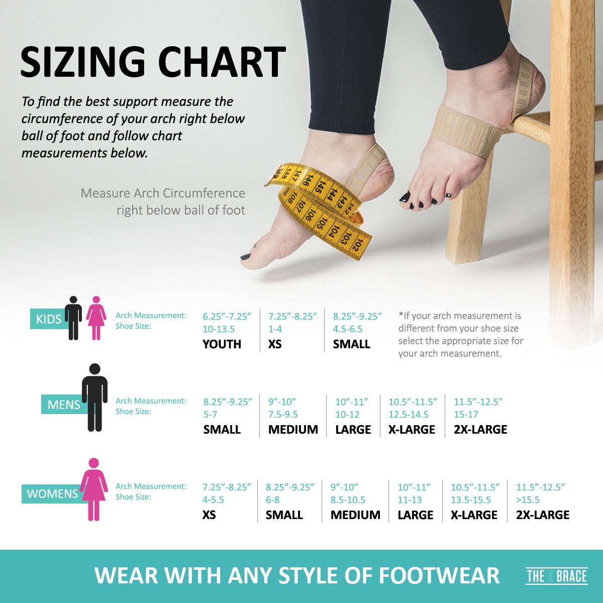 X Brace Sizing Chart