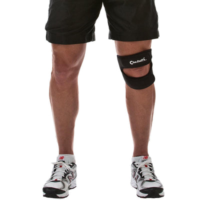 Man wearing the Cho-Pat Dual Action Knee Strap