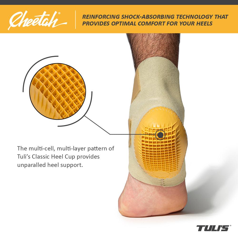 Tuli's Cheetah features a Tuli's Classic Heel Cup for unperilled heel Support 