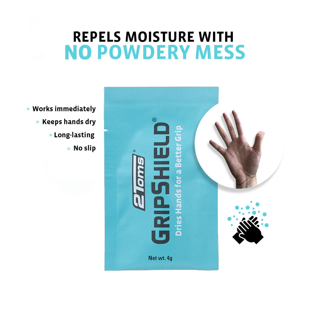 GripShield leaves no powdery mess