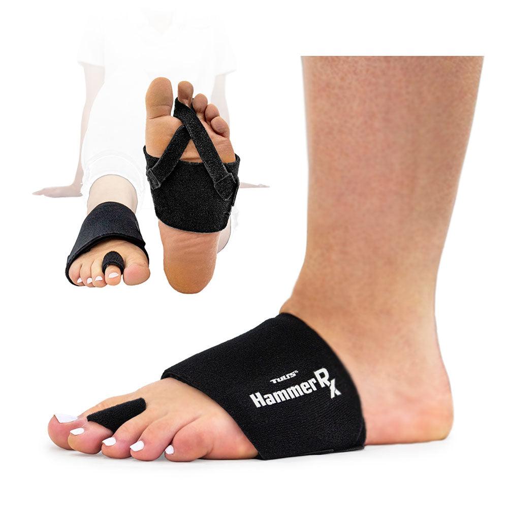 Dr. Arthritis Toe Straightener Foot Brace - Adjustable Foot Wrap and Big  Toe Brace to Correct Toes - Bunion Corrector for Men & Women (Black)