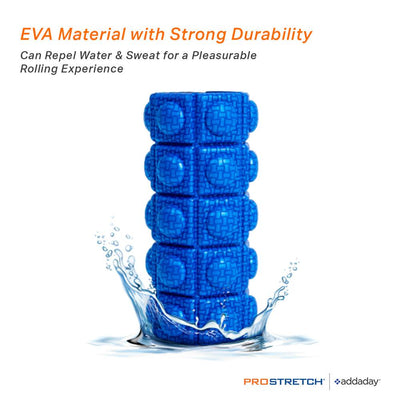 The Hexi Mini Foam Roller is made of EVA material with strong durability.