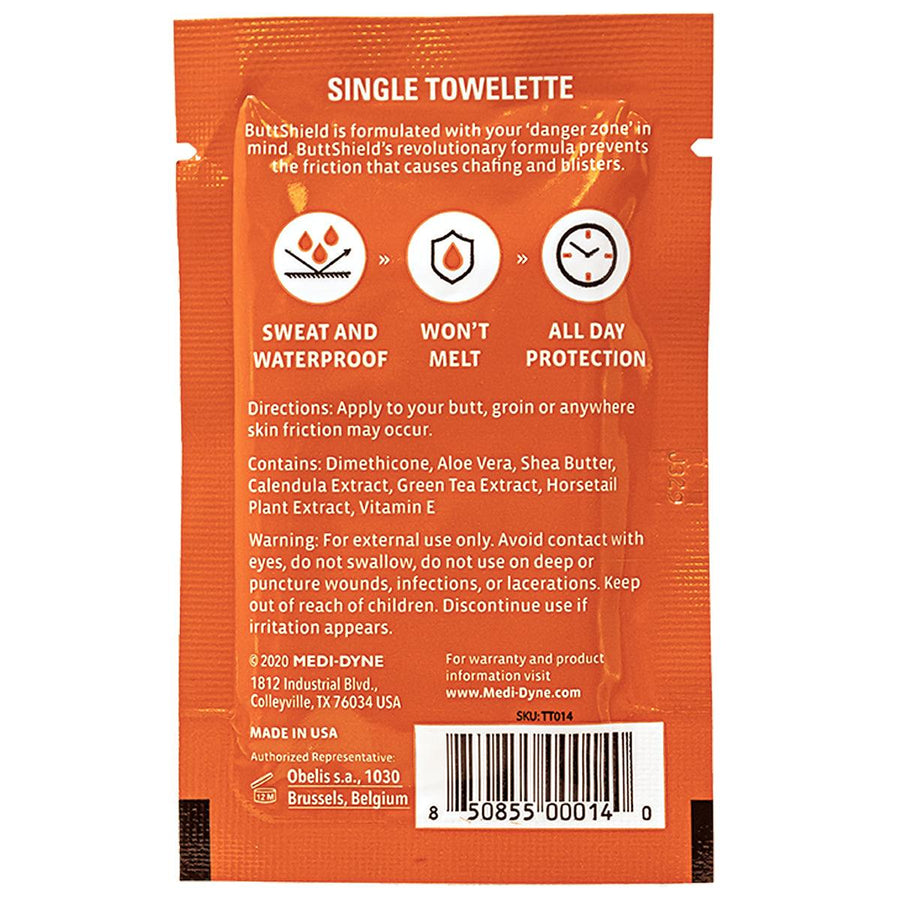 2Toms® ButtShield® Anti Chafing Towelette - Medi-Dyne Healthcare Products
