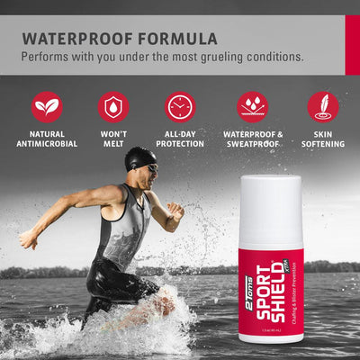 2Toms SportShield XTRA waterproof formula perfect for swimmers