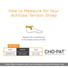 Sizing chart for the Cho-Pat Achilles Tendon Strap