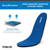 Odor resistant moisture wicking fabric illustration of Tuli's Roadrunners  Insoles