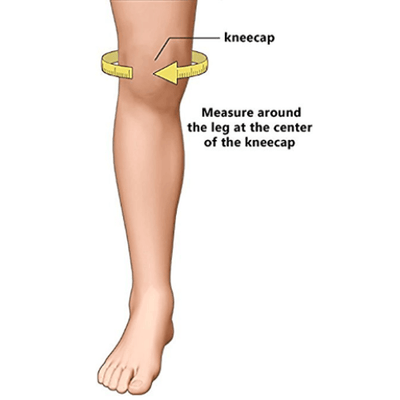 measurement instructions for mid-knee cap