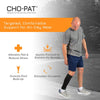 Adult man wearing the Cho-Pat Shin Splint Compression Sleeve