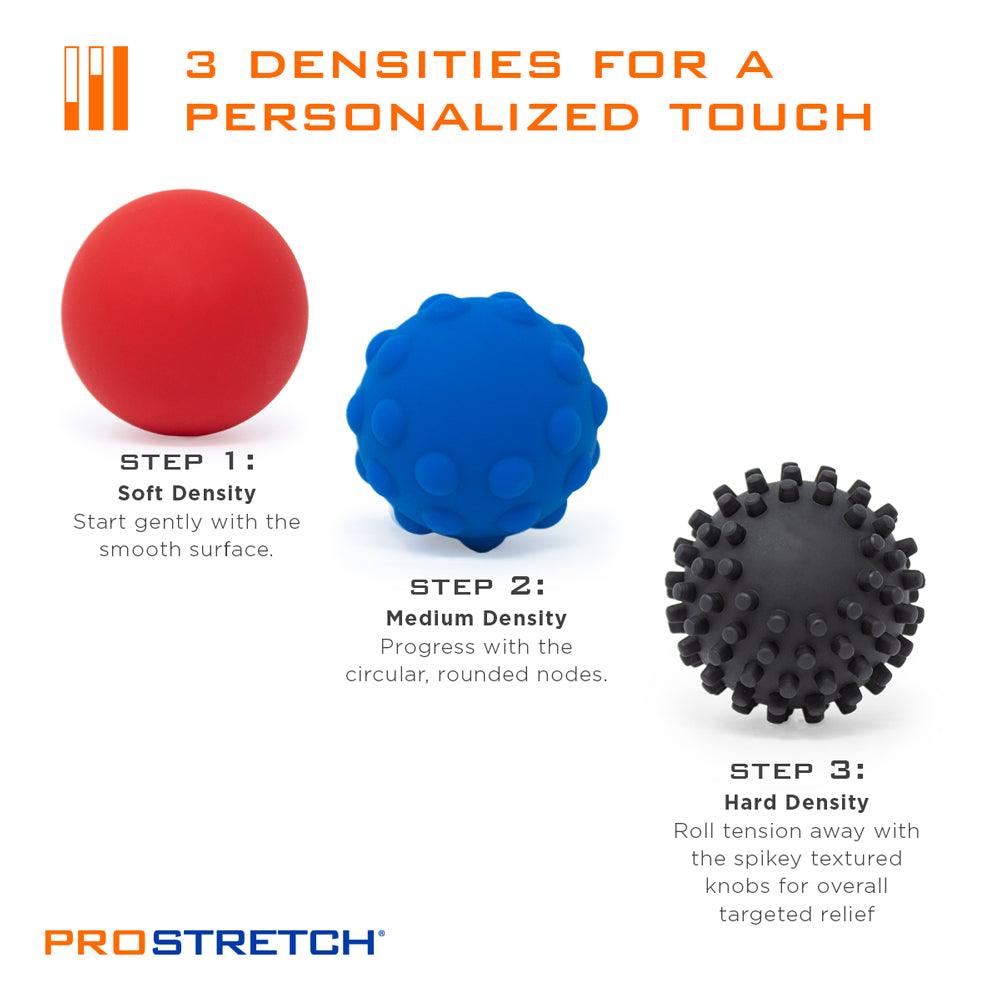 Trio massage balls densities 